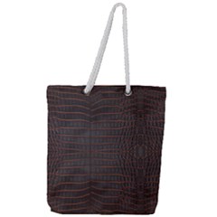 Chestnut Nile Crocodile Skin Full Print Rope Handle Tote (large) by LoolyElzayat