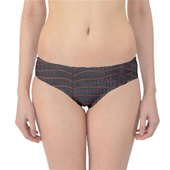 Chestnut Nile Crocodile Skin Hipster Bikini Bottoms by LoolyElzayat