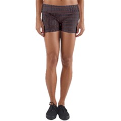 Chestnut Nile Crocodile Skin Yoga Shorts