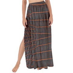 Chestnut Nile Crocodile Skin Maxi Chiffon Tie-up Sarong by LoolyElzayat