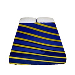 Yellow Blue Stripped Fish Fitted Sheet (full/ Double Size) by LoolyElzayat