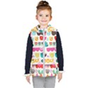 Scandinavian Folk Art Wave Craze Kids  Hooded Puffer Vest View1