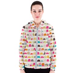 Scandinavian Folk Art Rainbow Road Women s Zipper Hoodie by andStretch