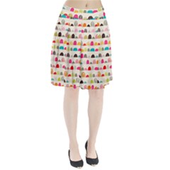 Scandinavian Folk Art Rainbow Road Pleated Skirt by andStretch