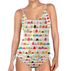 Scandinavian Folk Art Rainbow Road Tankini Set