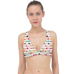 Scandinavian Folk Art Rainbow Road Classic Banded Bikini Top by andStretch