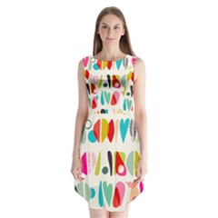 Scandinavian Folk Art Halfsies Sleeveless Chiffon Dress   by andStretch