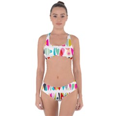 Scandinavian Folk Art Halfsies Criss Cross Bikini Set by andStretch