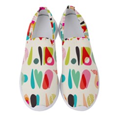 Scandinavian Folk Art Halfsies Women s Slip On Sneakers by andStretch