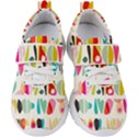 Scandinavian Folk Art Halfsies Kids  Velcro Strap Shoes View1