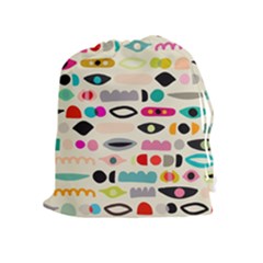 Scandinavian Folk Art Eye Spy Drawstring Pouch (xl) by andStretch