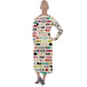 Scandinavian Folk Art Eye Spy Velvet Maxi Wrap Dress View2