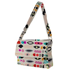 Scandinavian Folk Art Eye Spy Full Print Messenger Bag (s) by andStretch