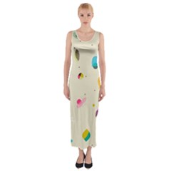 Dots, Spots, And Whatnot Fitted Maxi Dress by andStretch