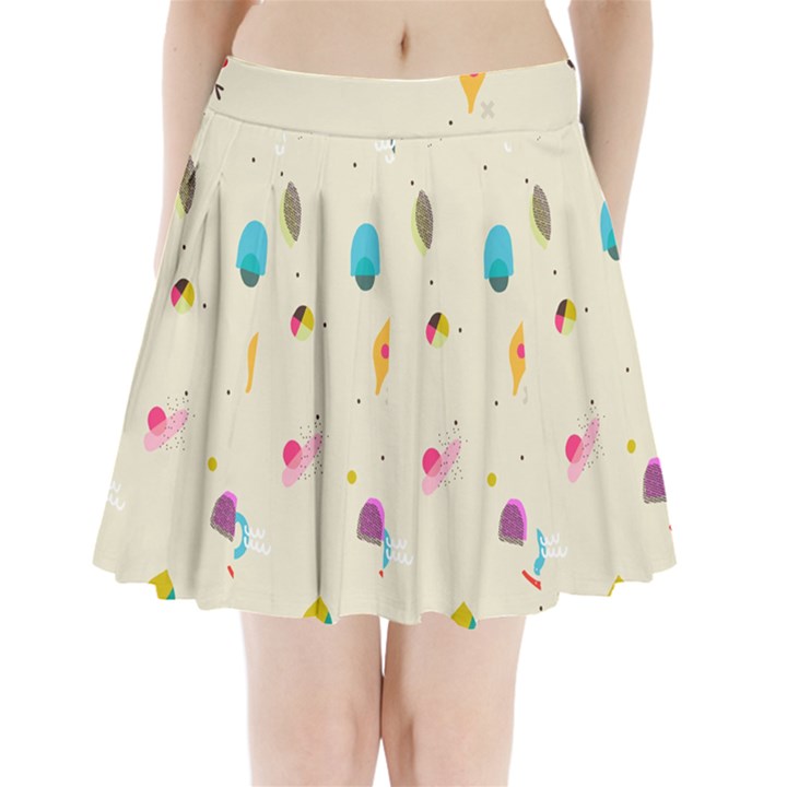 Dots, Spots, And Whatnot Pleated Mini Skirt