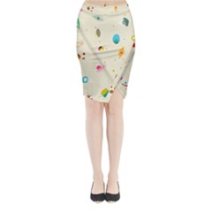 Dots, Spots, And Whatnot Midi Wrap Pencil Skirt by andStretch