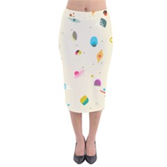 Dots, Spots, And Whatnot Velvet Midi Pencil Skirt by andStretch