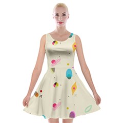 Dots, Spots, And Whatnot Velvet Skater Dress by andStretch