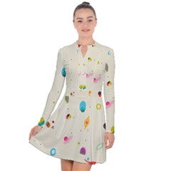 Dots, Spots, And Whatnot Long Sleeve Panel Dress by andStretch