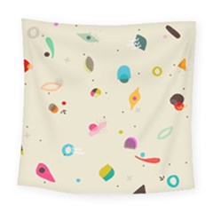 Dots, Spots, And Whatnot Square Tapestry (large) by andStretch