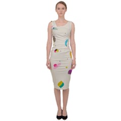 Dots, Spots, And Whatnot Sleeveless Pencil Dress by andStretch