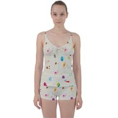 Dots, Spots, And Whatnot Tie Front Two Piece Tankini by andStretch