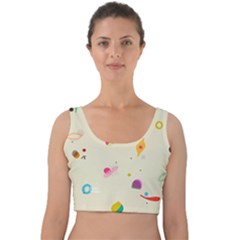 Dots, Spots, And Whatnot Velvet Crop Top by andStretch