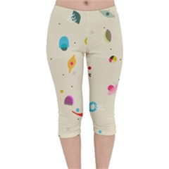 Dots, Spots, And Whatnot Velvet Capri Leggings  by andStretch