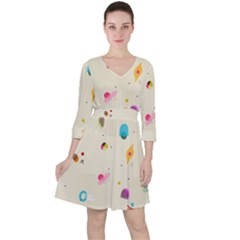 Dots, Spots, And Whatnot Ruffle Dress by andStretch