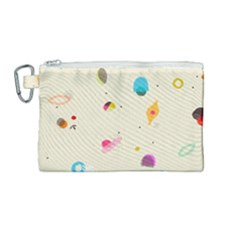 Dots, Spots, And Whatnot Canvas Cosmetic Bag (medium) by andStretch