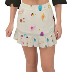 Dots, Spots, And Whatnot Fishtail Mini Chiffon Skirt by andStretch