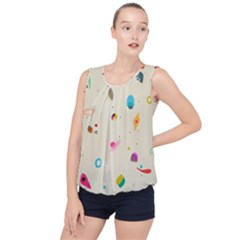 Dots, Spots, And Whatnot Bubble Hem Chiffon Tank Top by andStretch