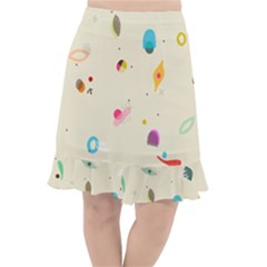 Dots, Spots, And Whatnot Fishtail Chiffon Skirt by andStretch