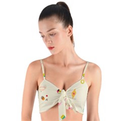 Dots, Spots, And Whatnot Woven Tie Front Bralet by andStretch