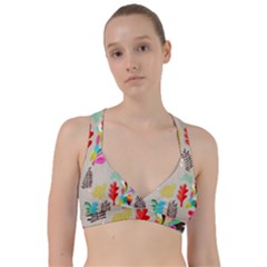 Scandinavian Foliage Fun Sweetheart Sports Bra by andStretch