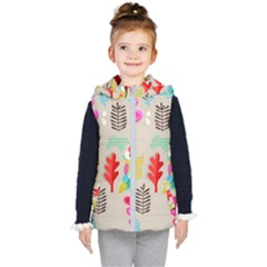 Scandinavian Foliage Fun Kids  Hooded Puffer Vest by andStretch