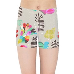 Scandinavian Foliage Fun Kids  Sports Shorts by andStretch