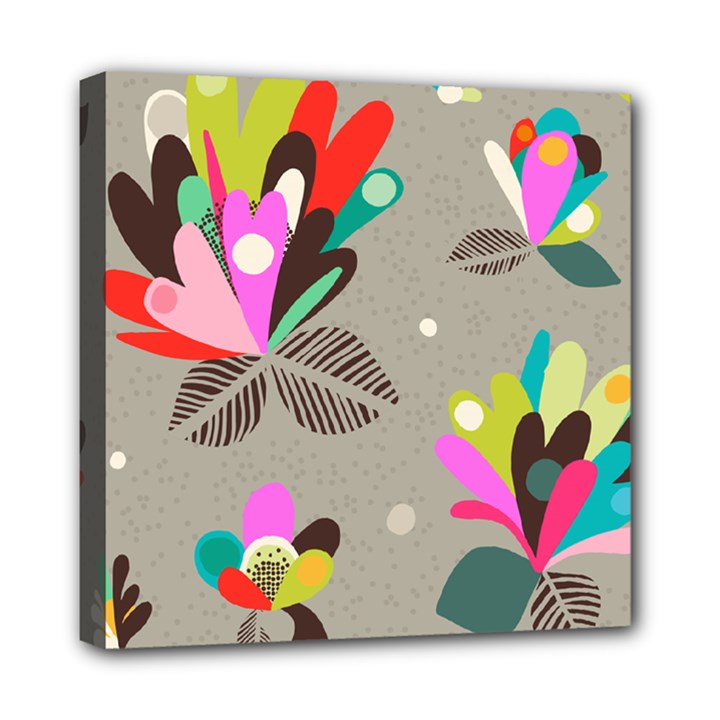 Scandinavian Flower Shower Mini Canvas 8  x 8  (Stretched)