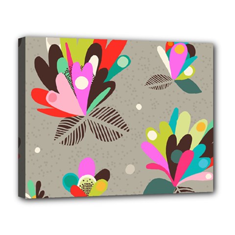 Scandinavian Flower Shower Canvas 14  X 11  (stretched) by andStretch