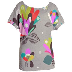 Scandinavian Flower Shower Women s Oversized Tee by andStretch