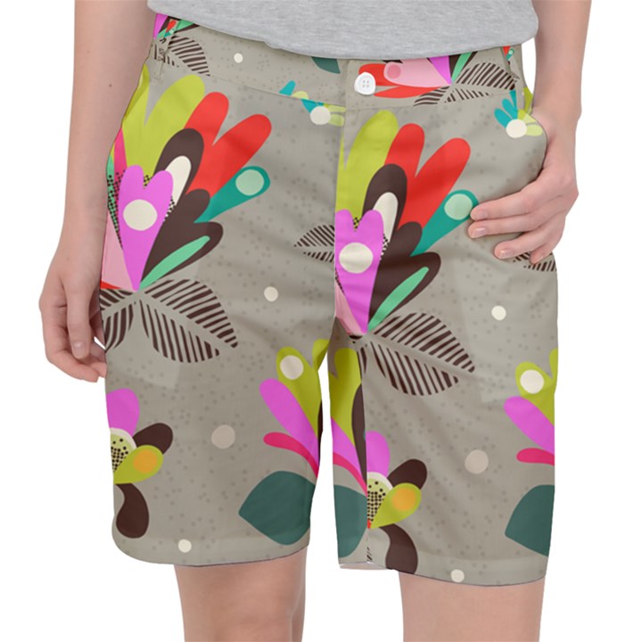 Scandinavian Flower Shower Pocket Shorts