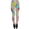 Scandinavian Birds Feather Weather Capri Leggings  View2