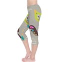 Scandinavian Birds Feather Weather Capri Leggings  View3