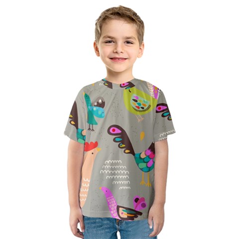 Scandinavian Birds Feather Weather Kids  Sport Mesh Tee by andStretch