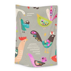 Scandinavian Birds Feather Weather Small Tapestry by andStretch