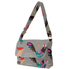 Scandinavian Birds Feather Weather Full Print Messenger Bag (s) by andStretch