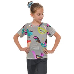 Scandinavian Birds Feather Weather Kids  Mesh Piece Tee