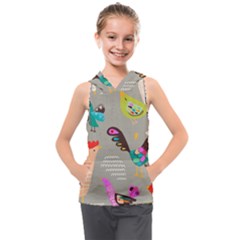 Scandinavian Birds Feather Weather Kids  Sleeveless Hoodie by andStretch