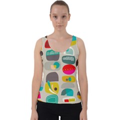 Scandinavian Balancing Act Velvet Tank Top by andStretch