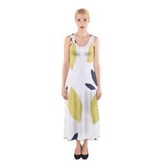 Laser Lemons Sleeveless Maxi Dress by andStretch